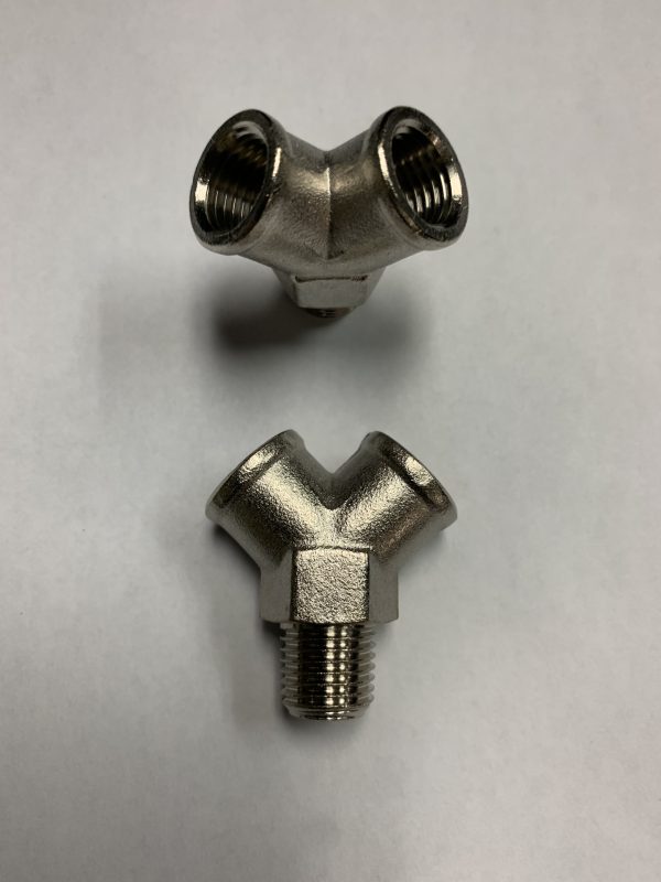 Y adapteur en inox. 1/4 NPT